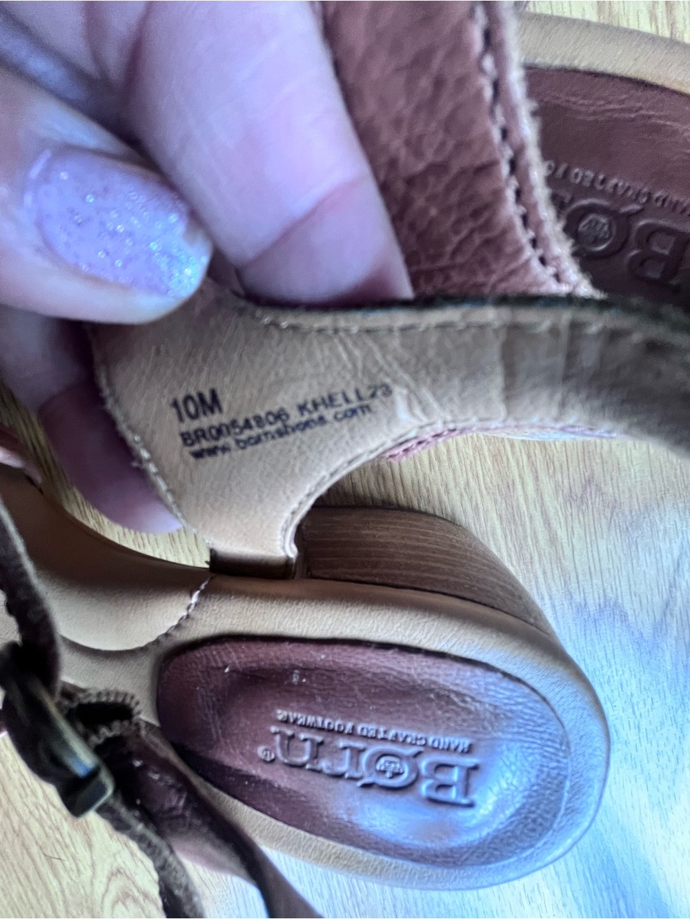 Born Braided Brown Leather Slingback Sandals - Picture 3 of 7